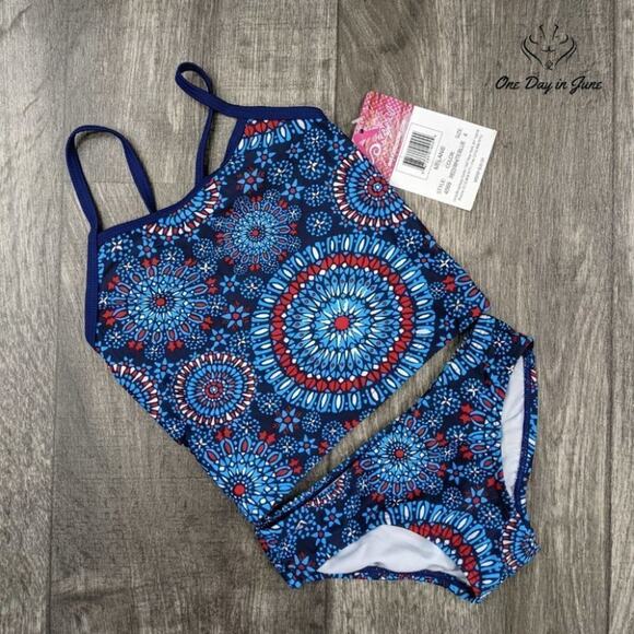 Kanu Surf Girls' Tankini Size 4 - Picture 3 of 3
